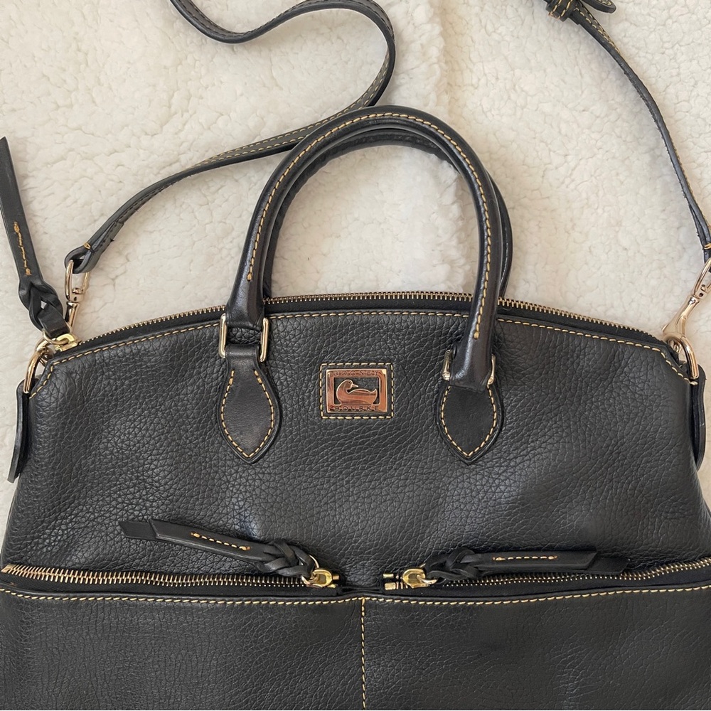 Dooney & Bourke Pebbled Florentine Leather Satchel Bag Crossbody (Like New!) - Picture 10 of 10